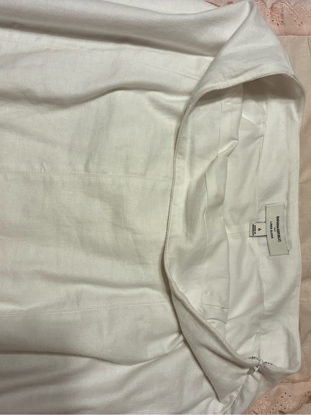 White Women's A-Line Skirt -matching cropped top. Set - Picture 3 of 3